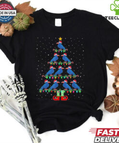 Official Christmas Tree Lights Santa Hat ELF Crow Xmas Tree Ugly Sweater Merry Christmas 2024 T Shirt