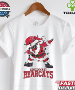 Official Cincinnati Bearcats Dabbing Santa Claus Ugly Christmas Light shirt