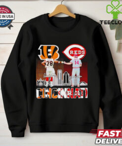 Official Cincinnati Bengals Anthony Munoz and Reds Rosa skyline shirt