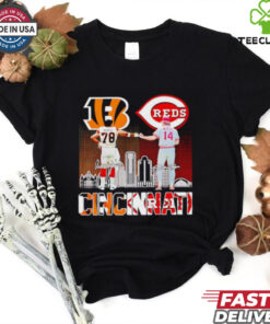 Official Cincinnati Bengals Anthony Munoz and Reds Rosa skyline shirt 1 Official Cincinnati Bengals Anthony Munoz and Reds Rosa skyline shirt