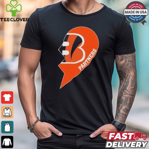 Official Cincinnati Bengals Partners Half Heart Shirt