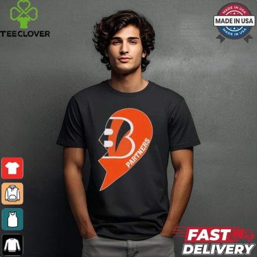 Official Cincinnati Bengals Partners Half Heart Shirt