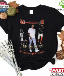Official Cincinnati Bengals Tee Higgins The Sweeper Leaper NFL Football Graphic t shirt