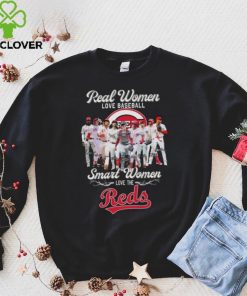 Official Cincinnati Reds real women love baseball smart Women love the Reds 2023 signatures shirt