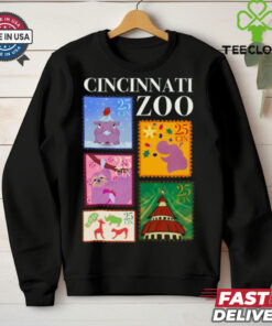Official Cincinnati Zoo Merry Christmas Stamps 2024 t shirt