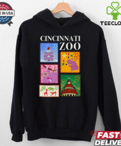 Official Cincinnati Zoo Merry Christmas Stamps 2024 t shirt