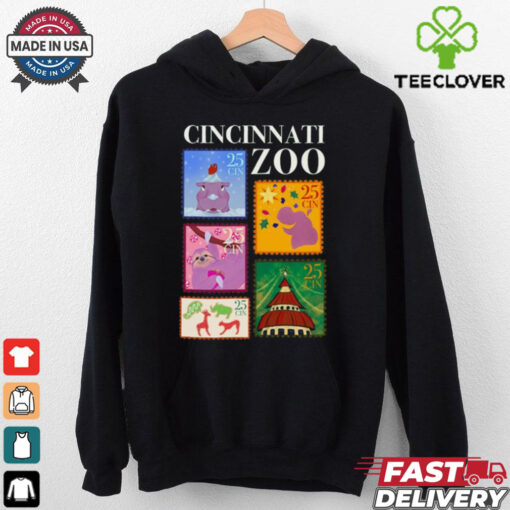 Official Cincinnati Zoo Merry Christmas Stamps 2024 t shirt