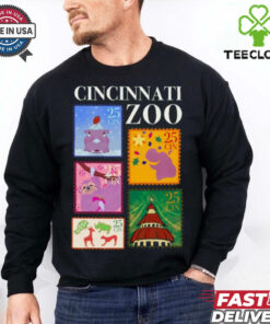 Official Cincinnati Zoo Merry Christmas Stamps 2024 t shirt
