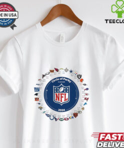 Official Circle Of Parity NFL 2024 Field Yates Teams Logos t shirt