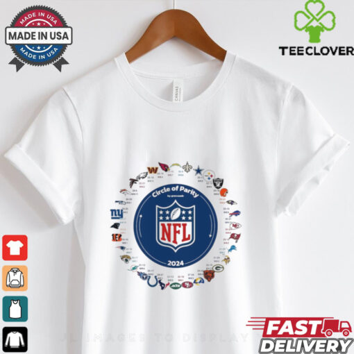 Official Circle Of Parity NFL 2024 Field Yates Teams Logos t shirt