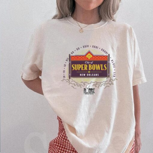 Official City Of Super Bowl LIX New Orleans Marble Wordmark 2025 Shirt