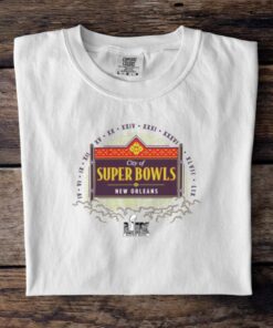 Official City Of Super Bowl LIX New Orleans Marble Wordmark 2025 Shirt