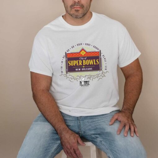 Official City Of Super Bowl LIX New Orleans Marble Wordmark 2025 Shirt