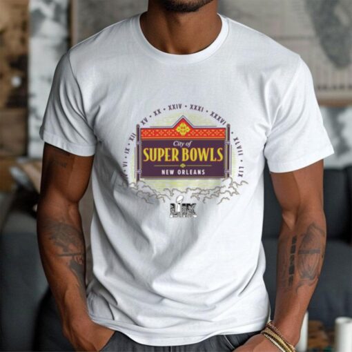 Official City Of Super Bowl LIX New Orleans Marble Wordmark 2025 Shirt