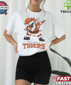Official Clemson Tigers Dabbing Santa Claus Ugly Christmas Light shirt