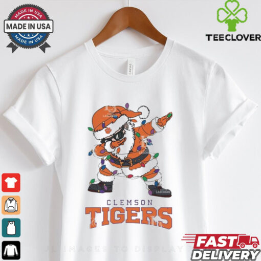 Official Clemson Tigers Dabbing Santa Claus Ugly Christmas Light shirt