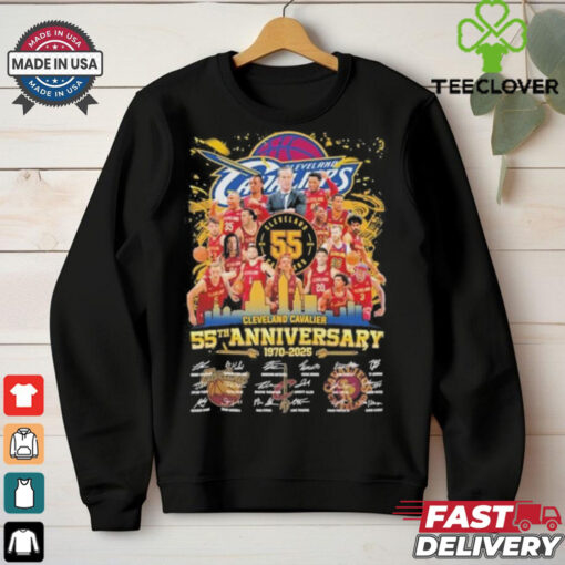 Official Cleveland Basketball Team 55th Anniversary 1970 2025 Signatures Shirt