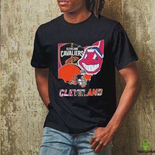 Official Cleveland Browns Cleveland Indians Cleveland Cavaliers City Of Sport T Shirt