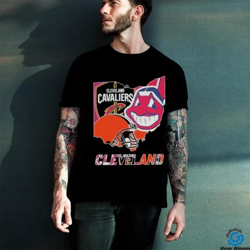 Official Cleveland Browns Cleveland Indians Cleveland Cavaliers City Of Sport T Shirt