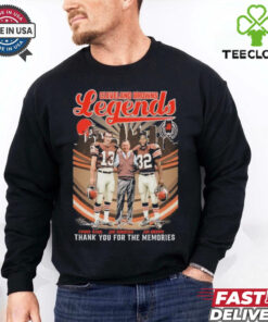 Official Cleveland Browns Legends Frank Ryan Jim Donovan Jim Brown T Shirt