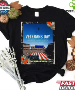Official Cleveland Browns Veterans Day Honoring Those Who Serve Poster t shirt