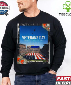 Official Cleveland Browns Veterans Day Honoring Those Who Serve Poster t shirt