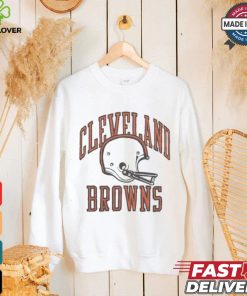 Official Cleveland Browns White Helmet T shirt