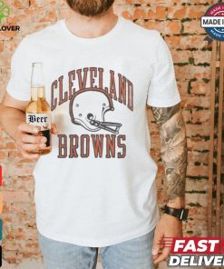 Official Cleveland Browns White Helmet T shirt 1 Official Cleveland Browns White Helmet T shirt