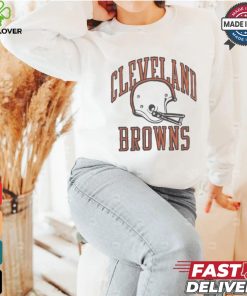 Official Cleveland Browns White Helmet T shirt 3 Official Cleveland Browns White Helmet T shirt