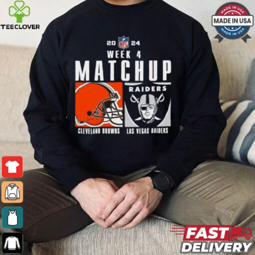 Official Cleveland Browns vs las vegas raiders 2024 NFL Week 4 Matchup T Shirt