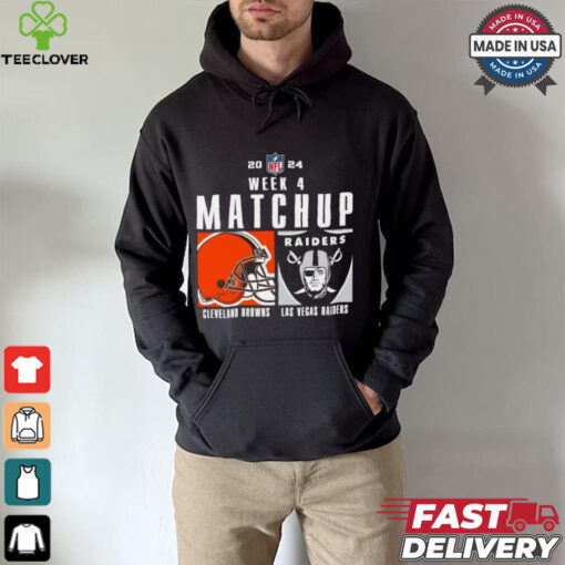 Official Cleveland Browns vs las vegas raiders 2024 NFL Week 4 Matchup T Shirt