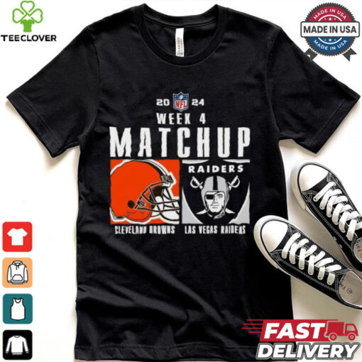 Official Cleveland Browns vs las vegas raiders 2024 NFL Week 4 Matchup T Shirt