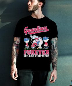 Official Cleveland Guardians x Peanuts Movie Characters Abbey Road Forever Not Just When We Win Shirt