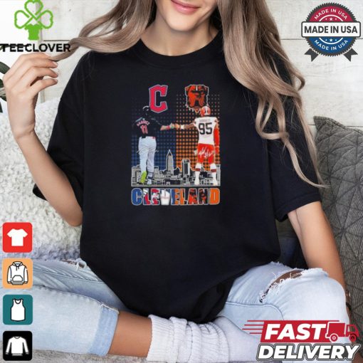 Official Cleveland Sports Teams José Ramírez And Myles Garrett Signatures Shirt