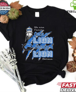 Official Clint We are family once a lion always a lion believe Detroit Lions vs. Chicago Bears NFL t shirt
