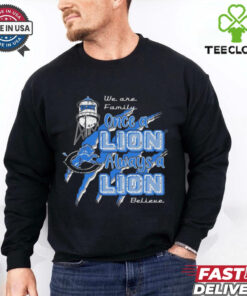 Official Clint We are family once a lion always a lion believe Detroit Lions vs. Chicago Bears NFL t shirt 1 Official Clint We are family once a lion always a lion believe Detroit Lions vs. Chicago Bears NFL t shirt