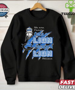 Official Clint We are family once a lion always a lion believe Detroit Lions vs. Chicago Bears NFL t shirt 3 Official Clint We are family once a lion always a lion believe Detroit Lions vs. Chicago Bears NFL t shirt