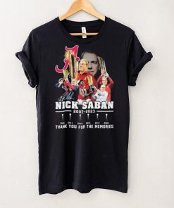 Official Coach Nick Saban 2007 2023 Thank You For The Memories Signatures Shirt