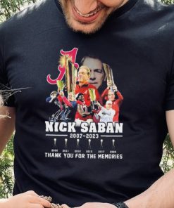 Official Coach Nick Saban 2007 2023 Thank You For The Memories Signatures Shirt