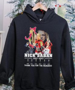 Official Coach Nick Saban 2007 2023 Thank You For The Memories Signatures Shirt