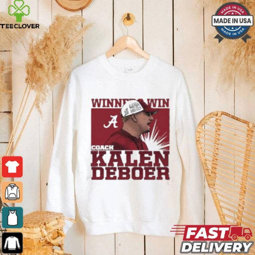 Official Coach kalen deboer winners win Alabama Football cartoon T shirt