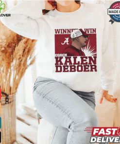 Official Coach kalen deboer winners win Alabama Football cartoon T shirt