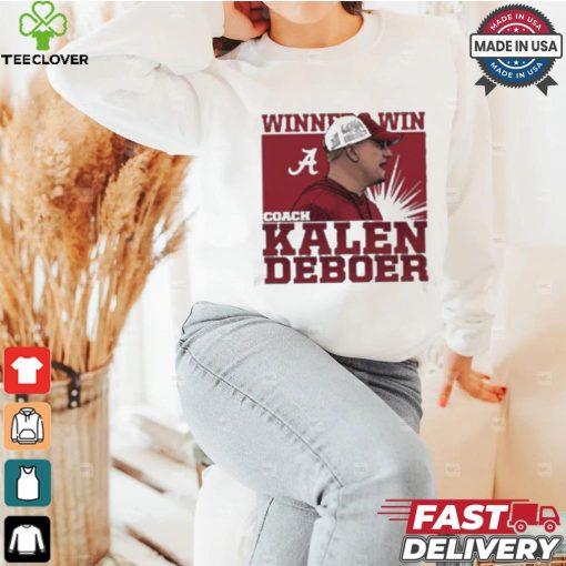 Official Coach kalen deboer winners win Alabama Football cartoon T shirt