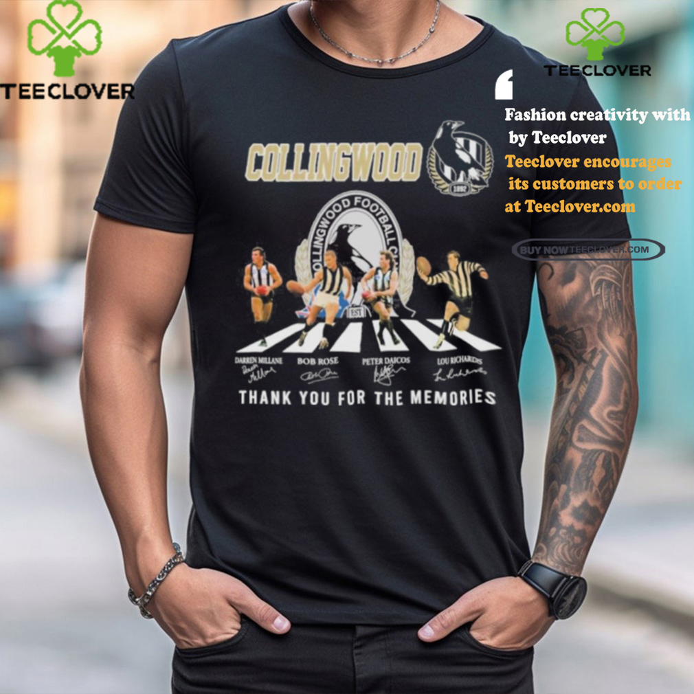 Official Collingwood Magpies Abbey Road Thank You For The Memories Signatures Shirt Official Collingwood Magpies Abbey Road Thank You For The Memories Signatures Shirt