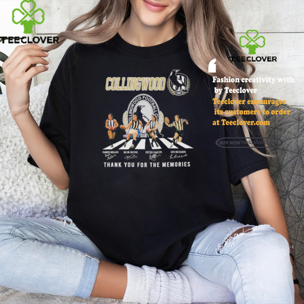 Official Collingwood Magpies Abbey Road Thank You For The Memories Signatures Shirt Official Collingwood Magpies Abbey Road Thank You For The Memories Signatures Shirt