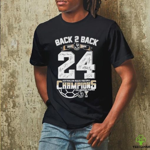 Official Collingwood Magpies Back 2 Back 2023 2024 Australian Rules Football Champions Shirt