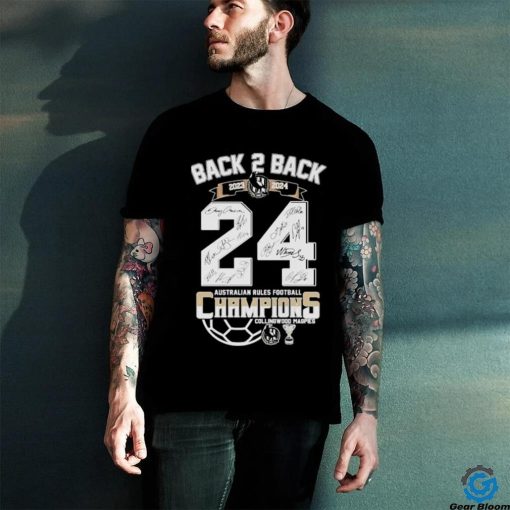 Official Collingwood Magpies Back 2 Back 2023 2024 Australian Rules Football Champions Shirt