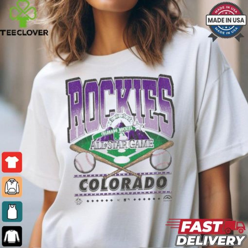 Official Colorado Rockies White Straight Shot 47 Franklin Fashion Shirt