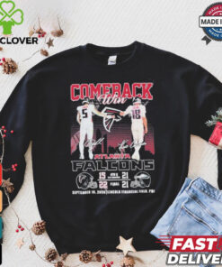 Official Comeback Win Atlanta Falcons September 16, 2024 Lincoln Financial Field, Phi Signature T Shirt