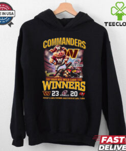 Official Commanders 2025 NFC Wild Card Winners Washington Commanders Beat Tampa Bay Buccaneers 23 20 Mascot Jan 12, 2025 Shirt